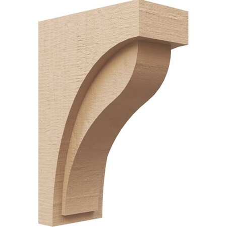 Ekena Millwork 6"W x 12"D x 18"H Classic Helena Rough Cedar Woodgrain TimberThane Corbel, Primed Tan CORUR06X12X18HELRCPR